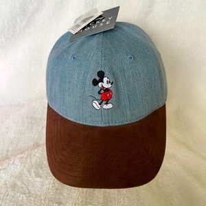 Mickey Mouse brand new kids hat, denim/suede